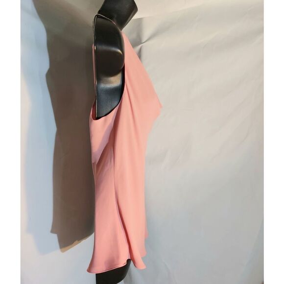 WHBM sleeveless cowl neck blouse with black & silver straps size medium - Picture 3 of 6